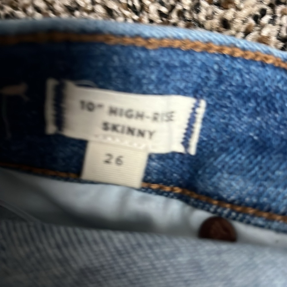 *2/$90, 3/$80 4/$70* Madewell 10” Inch High Rise Skinny Jean, NWOT - Picture 5 of 5